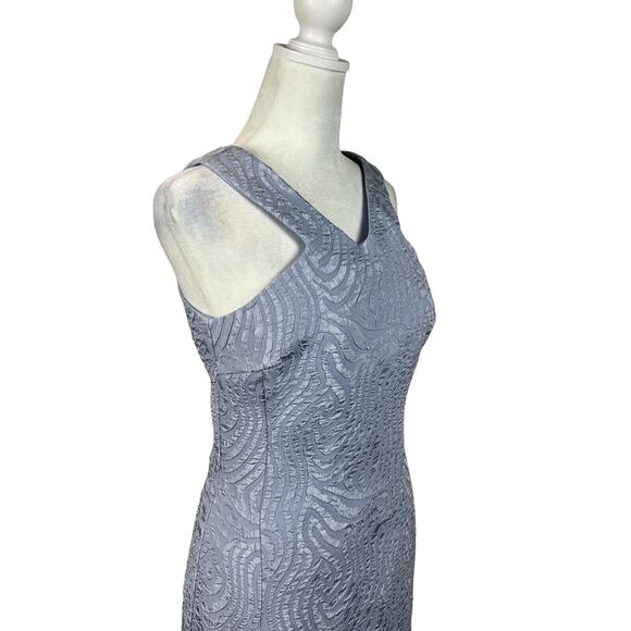 O. Suzanne Dress Women 4 Textured Periwinkle Blue Bodycon Party Gala  Cocktail - Picture 10 of 16